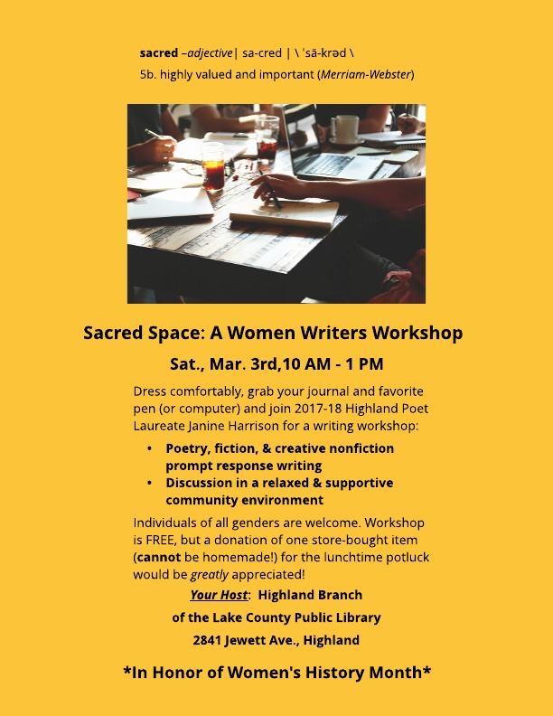 Sacred Space Women's Writing Workshop